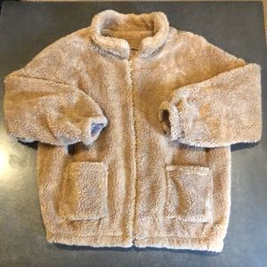 Brown teddy coat